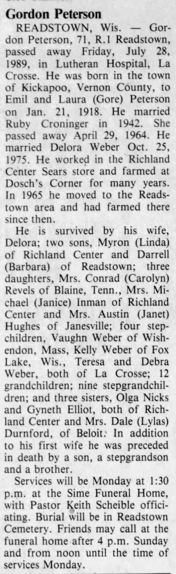 Clipping from The La Crosse Tribune